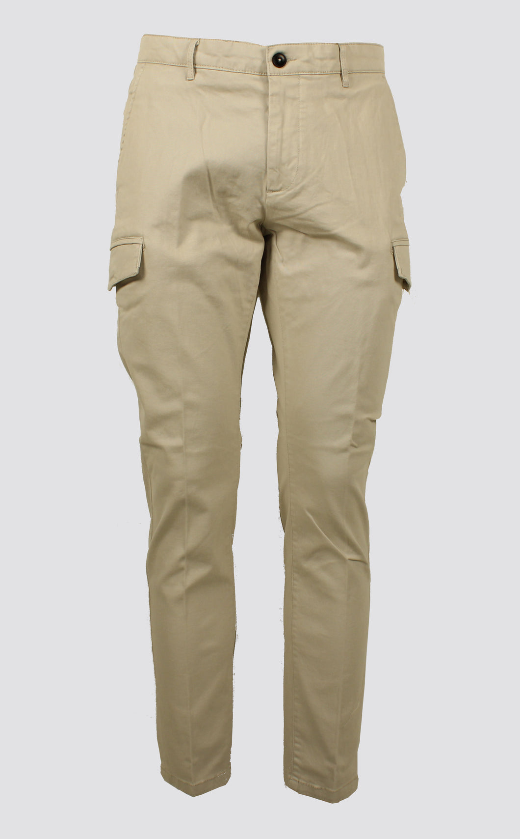 Pantalone in gabardine con tascone in cotone elastico - BK07696
